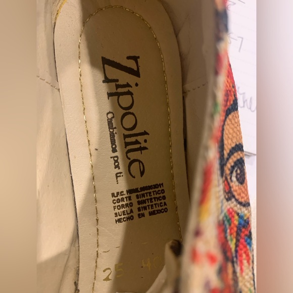 Espadrilles With Frida Kahlo Floral Print 7.5 Made in Mexico Like New - Picture 10 of 10